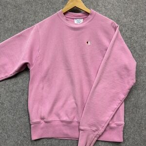 Champion Men's Reverse Weave Sweatshirt Size Small Pink Heavyweight